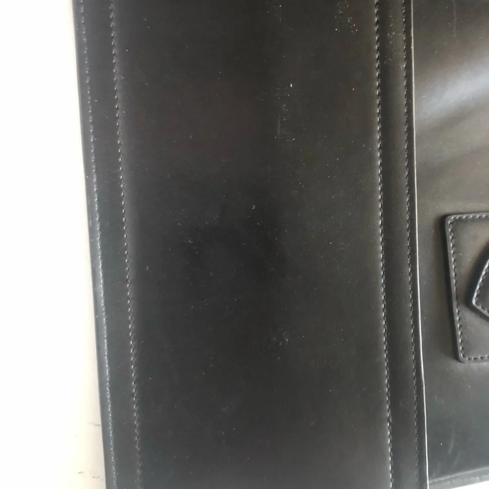 Anne Klein Black Smooth Tote with Double Handles - Picture 11 of 15